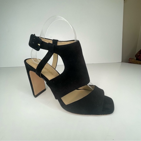 Enzo Angiolini Trudy Black Leather Heels Sandals 7.5 - Picture 5 of 17